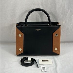 New Henri Bendel Devine Colorblock Satchel Purse/Shoulder Bag